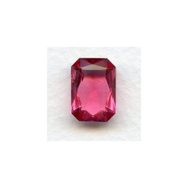 ^Rose Glass Octagons Unfoiled 14x10mm