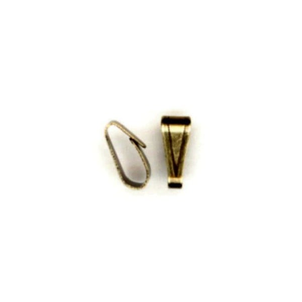 ^Small 8x4mm Bails Oxidized Brass Easy Open
