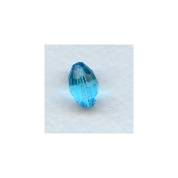 Aquamarine Oval Czech Glass Beads 11x8mm