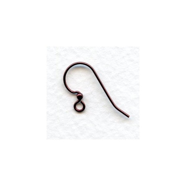 Fish Hook Earring Findings Oxidized Copper (24)