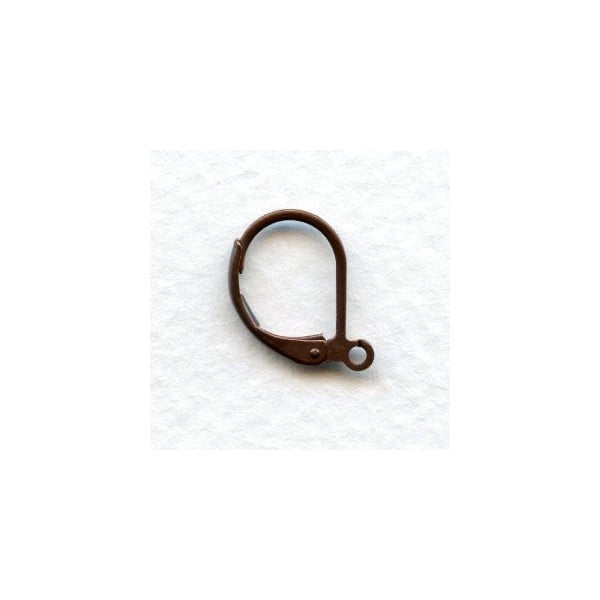 Lever Back Earring Finding with Loop Oxidized Copper (24)