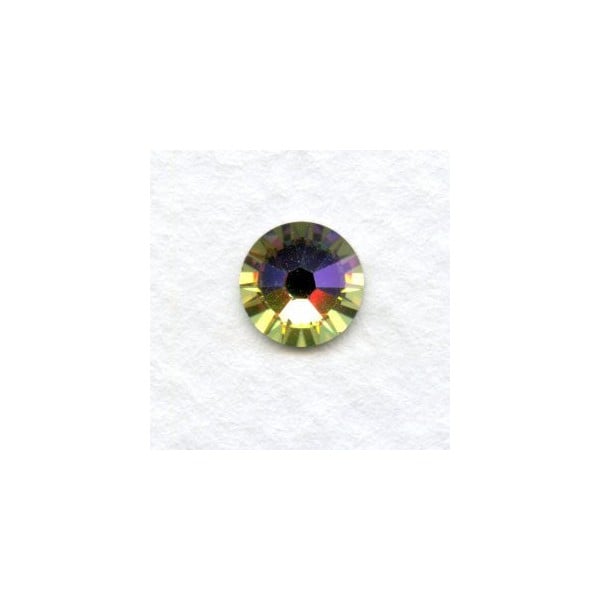 ^Swarovski Elements Luminous Green 30SS Flat Backs (12)