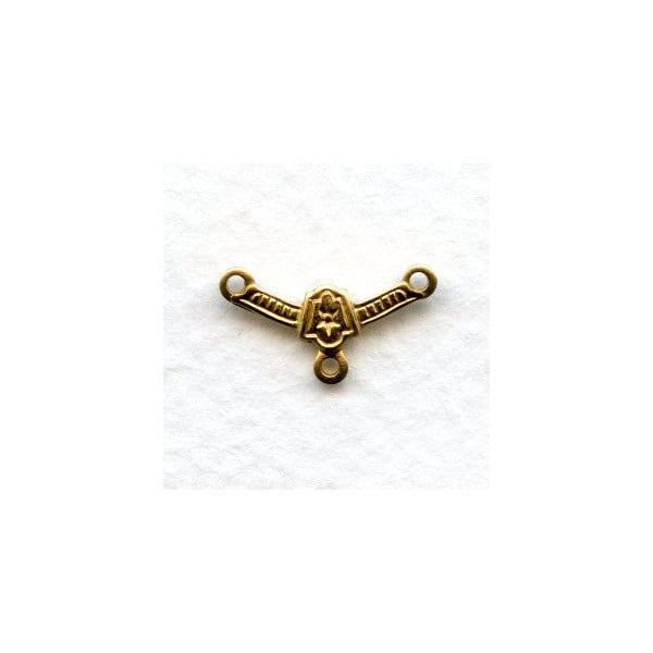 Art Deco Details Raw Brass Connectors 15mm (6)