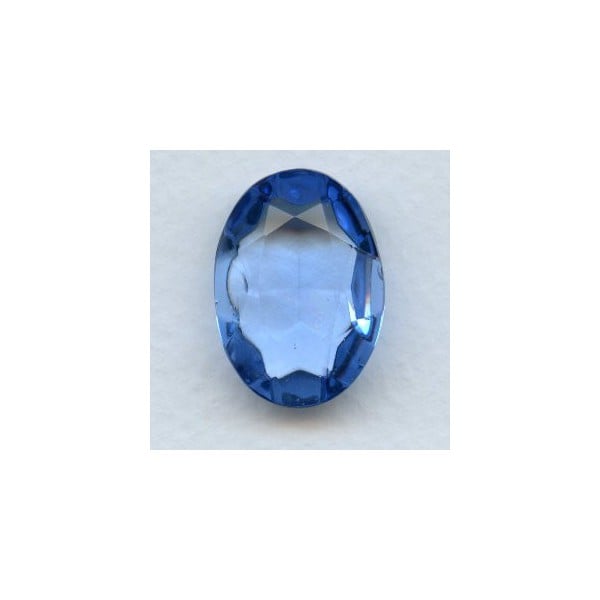 Light Sapphire Glass Oval Unfoiled Stone 25x18mm