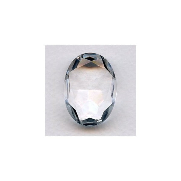 ^Crystal Glass Oval Unfoiled Jewelry Stone 30x22mm
