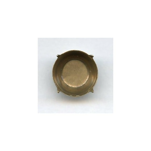 ^Settings for 18mm Pointed Back Stones Oxidized Brass (12)