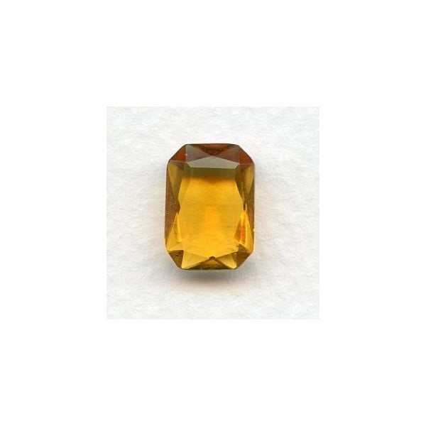 ^Topaz Glass Octagon Unfoiled Jewelry Stones 14x10mm (2)