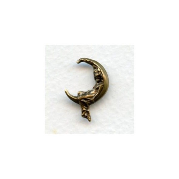 Smaller Goddess in the Moon Oxidized Brass 21mm (12)