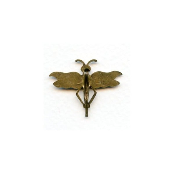 Dragonfly Stamping Design Oxidized Brass 31x24mm (1) - Image 2