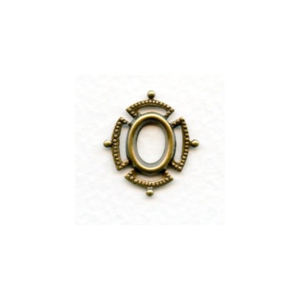 Setting Effect Framework 8x6mm Oxidized Brass (4)