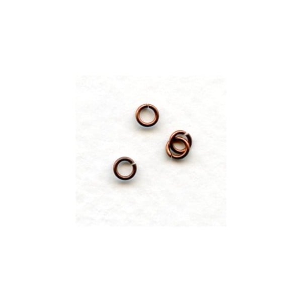 Tiny Oxidized Copper Jump Rings Round 3.5mm