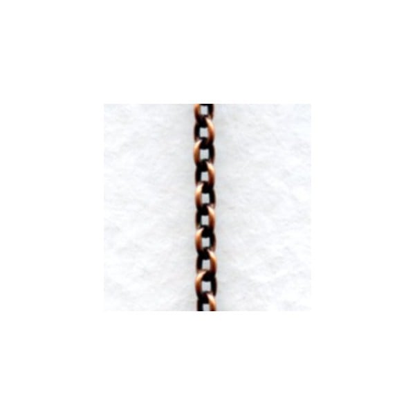Itty Bitty Cable Chain Oxidized Copper 2mm Links
