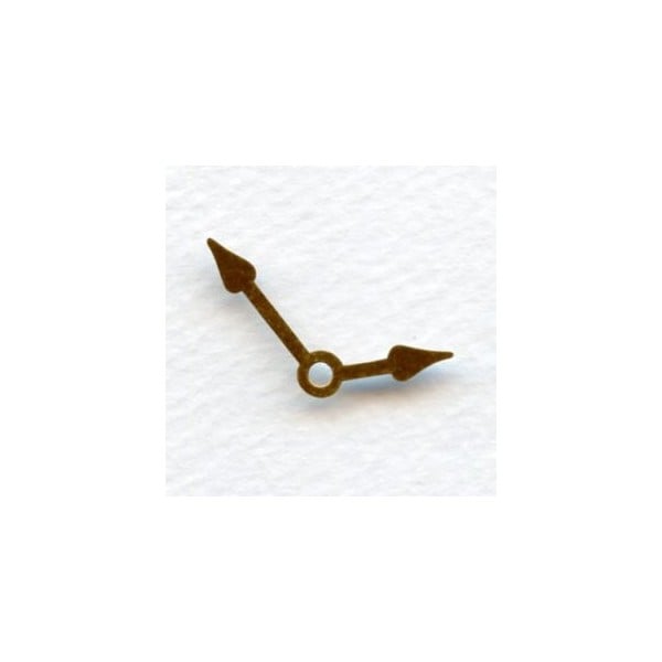 ^Clock Hands Oxidized Brass Rivet Hole 28mm (6)