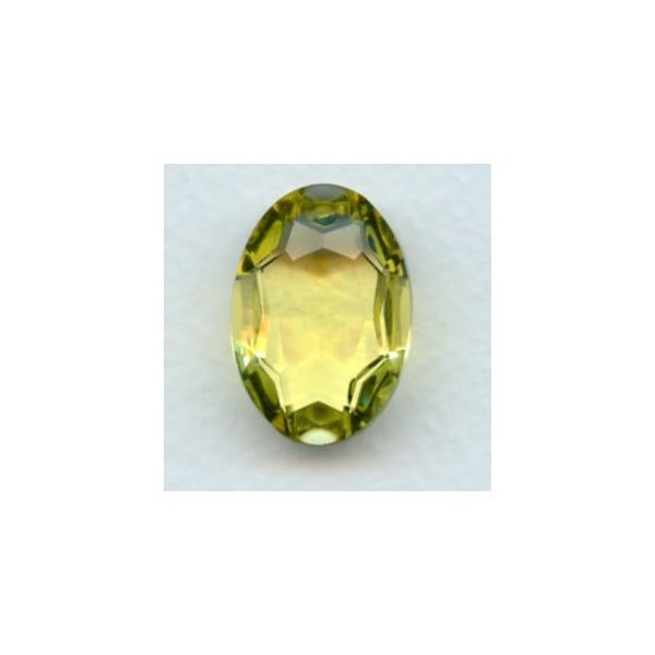 ^Jonquil Glass Oval Unfoiled Jewelry Stone 25x18mm