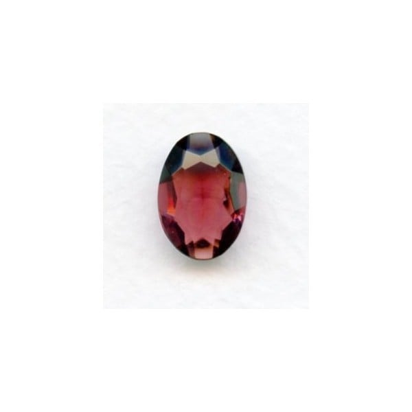^Amethyst Glass Oval Unfoiled Jewelry Stones 14x10mm (2)