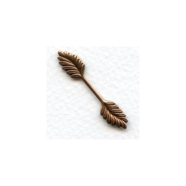 Double Leaf Bail Stamping Oxidized Copper 35mm (12)