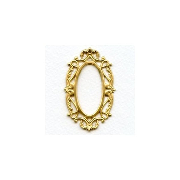 Splendid Oval Openwork Frames Raw Brass (3)