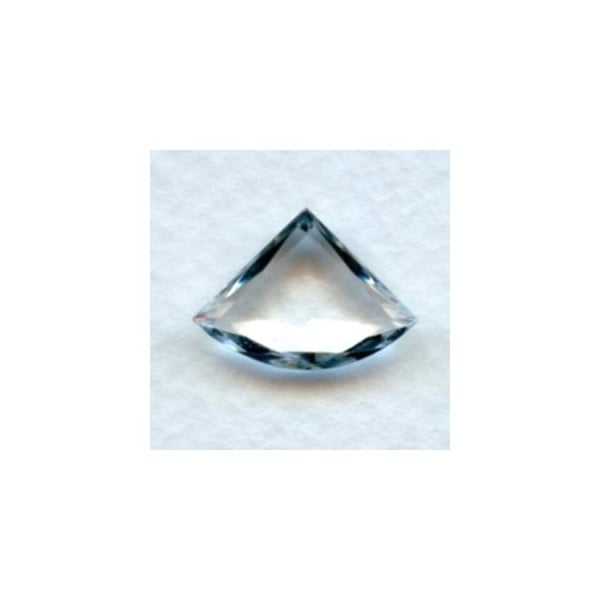 ^Crystal Glass Fan Shape Stones 18x13mm