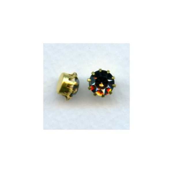 ^Tiffany Set Swarovski Black Diamond Raw Brass 35SS (6)