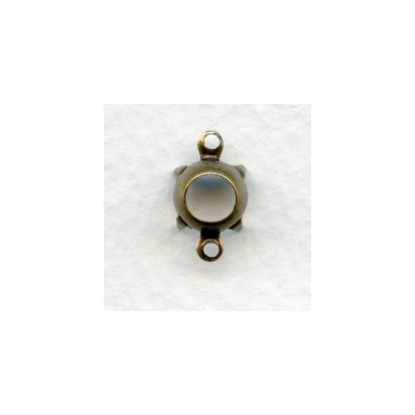 ^Round Setting Connectors 35SS Oxidized Brass (12)