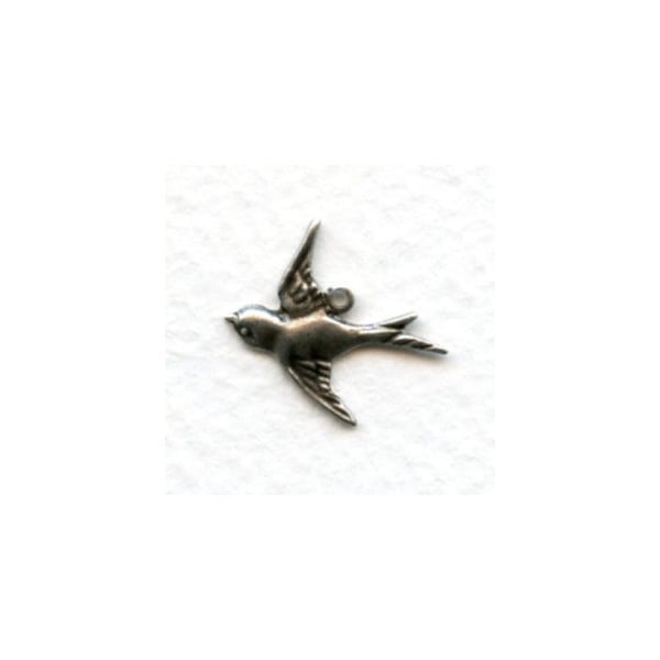 Flying West Bird Pendants Oxidized Silver (12)