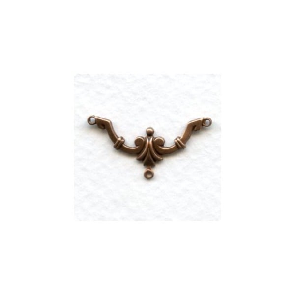 Three Loop Deco Style Connectors Oxidized Copper (6)