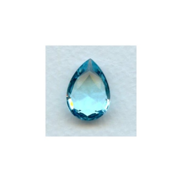 Aquamarine Glass Pear Shape Jewelry Stone 18x13mm (1)