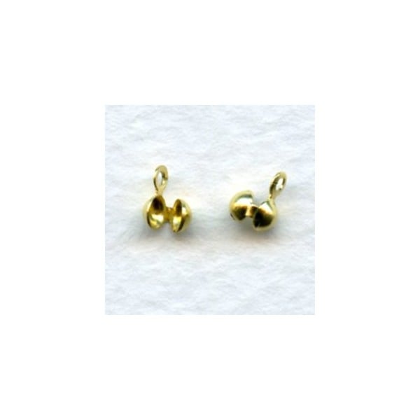 ^Clam Shell Ends Raw Brass Knot Covers