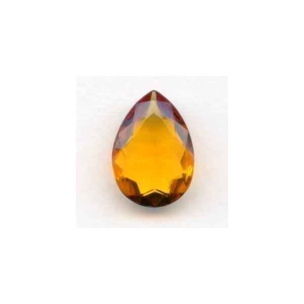 Topaz Glass Pear Unfoiled Jewelry Stone 25x18mm