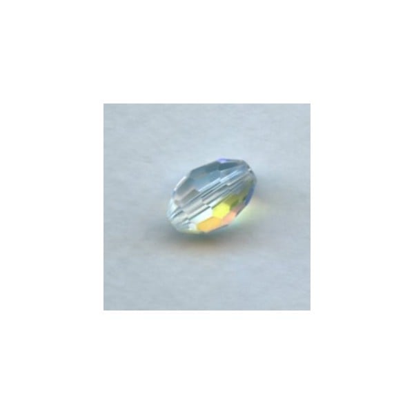 Oval Faceted Glass Beads Crystal AB 11x8mm