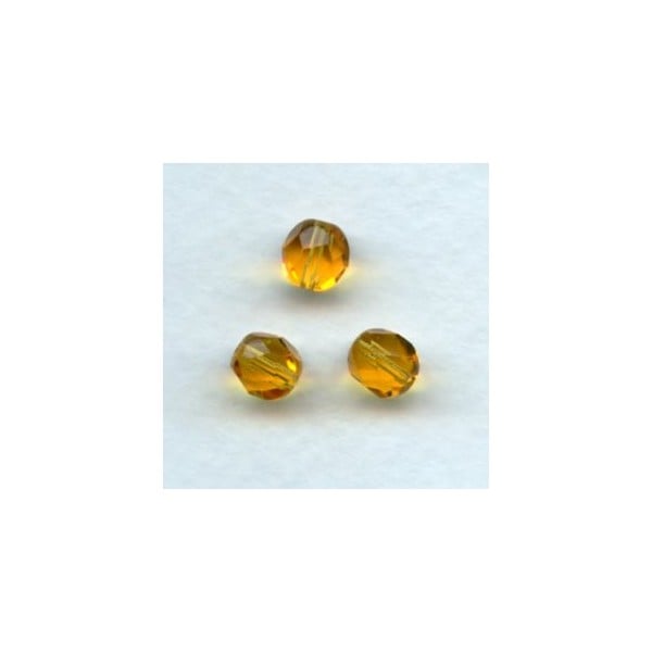 ^Topaz Fire Polished Round Faceted Beads 7mm (24)