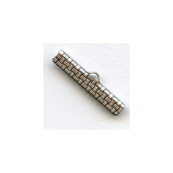 ^Textured Choker Clamps Oxidized Silver 32mm