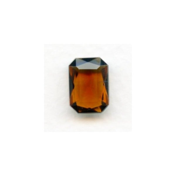 Smoked Topaz Glass Octagon Jewelry Stones 14x10mm