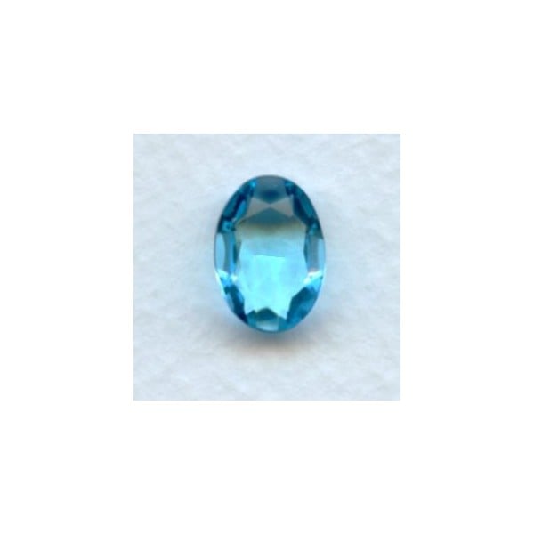 Aquamarine Oval Glass Unfoiled Stones 14x10mm (2)
