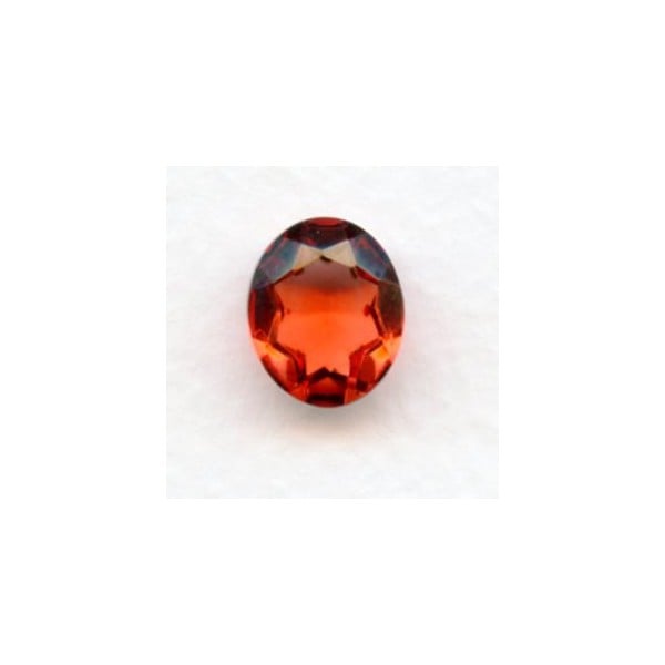 ^Rose Glass Oval Unfoiled Jewelry Stones 12x10mm