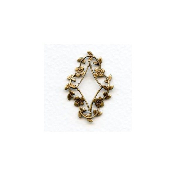 Openwork Floral Frame Oxidized Brass (3)
