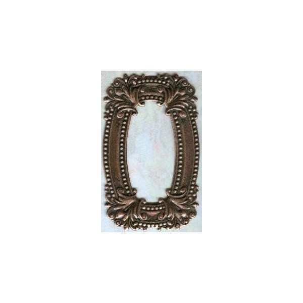 ^Scrollwork Frame Stamping Oxidized Copper 76mm (1)