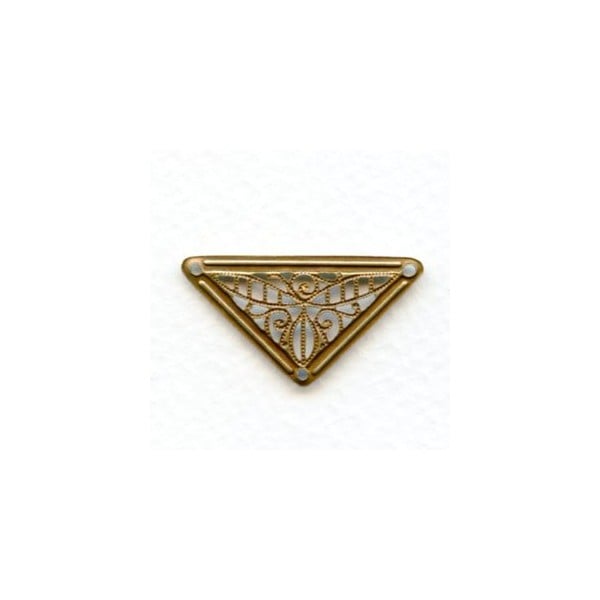 ^Filigree Triangle Connector Oxidized Brass (6)
