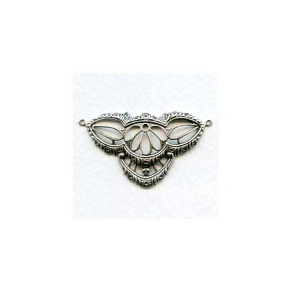 Victorian Style Necklace Connector Oxidized Silver (3)