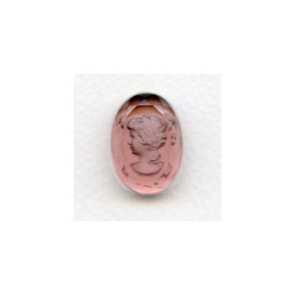 Lt. Amethyst Etched Crystal Portrait Intaglio 25x18mm (1)