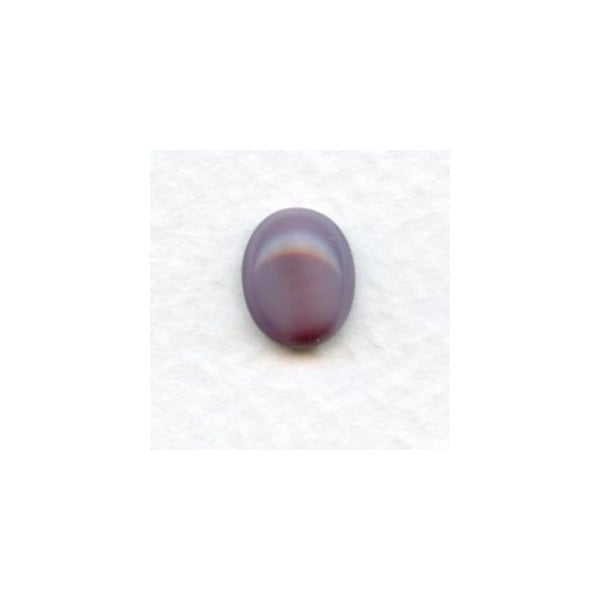 Amethyst Moonstone Glass Oval Cabochons 10x8mm (6)