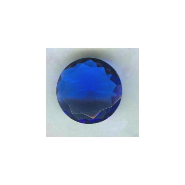 ^Sapphire Glass Round 18mm Unfoiled Jewelry Stone