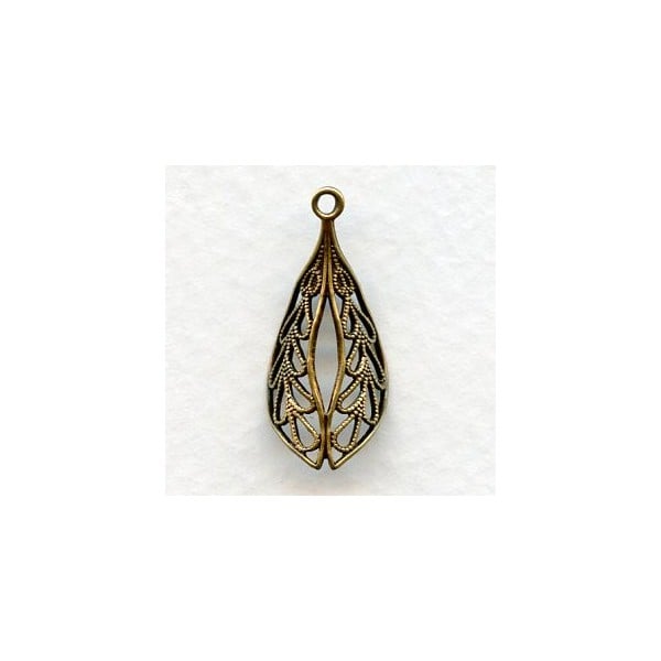 Small 24mm Filigrees Made for Wrapping Oxidized Brass (6)