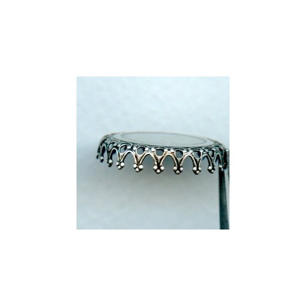 Crown Edge Settings 18mm Oxidized Silver (6) - Image 2