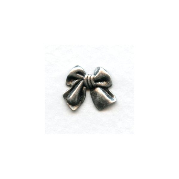 Angel Bows Oxidized Silver 15mm