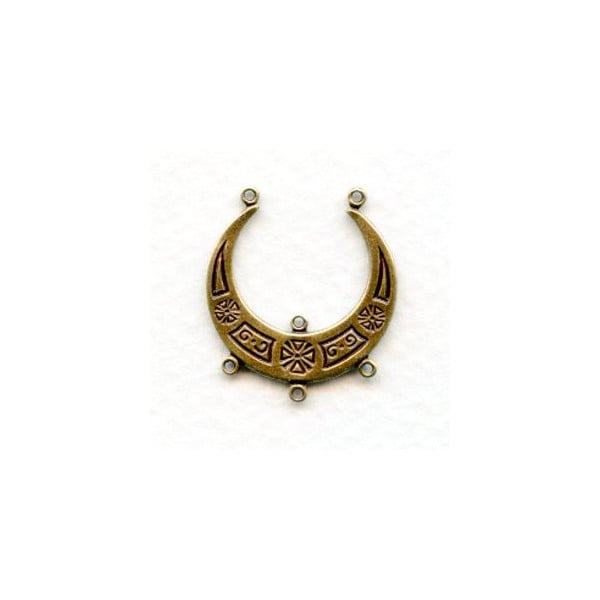 Multiple Loop Oxidized Brass Connectors