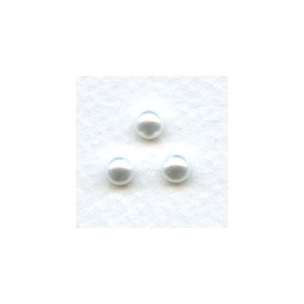 White Pearl Glass Cabochons 5mm (24) - Image 2