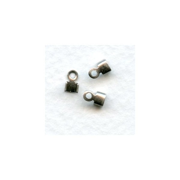 End Clamps for 2mm Cord Nickel Plated (12)
