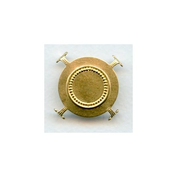 Turtle Style Settings for 30mm Stones Raw Brass (6)