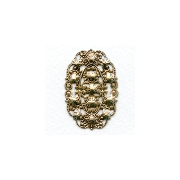 Filigree Ovals Feminine 38mm Oxidized Brass (6)